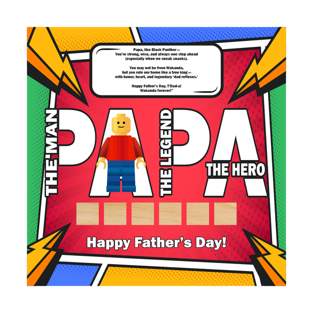 Father’s Day LEGO-Inspired Superhero Frame