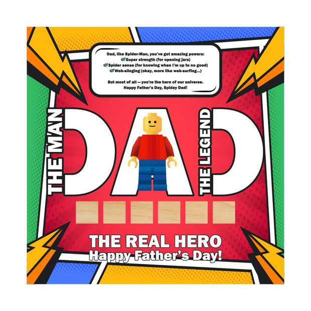 Father’s Day LEGO-Inspired Superhero Frame