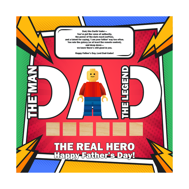 Father’s Day LEGO-Inspired Superhero Frame