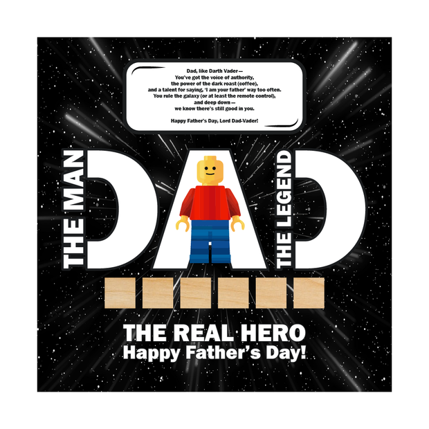 Father’s Day LEGO-Inspired Superhero Frame