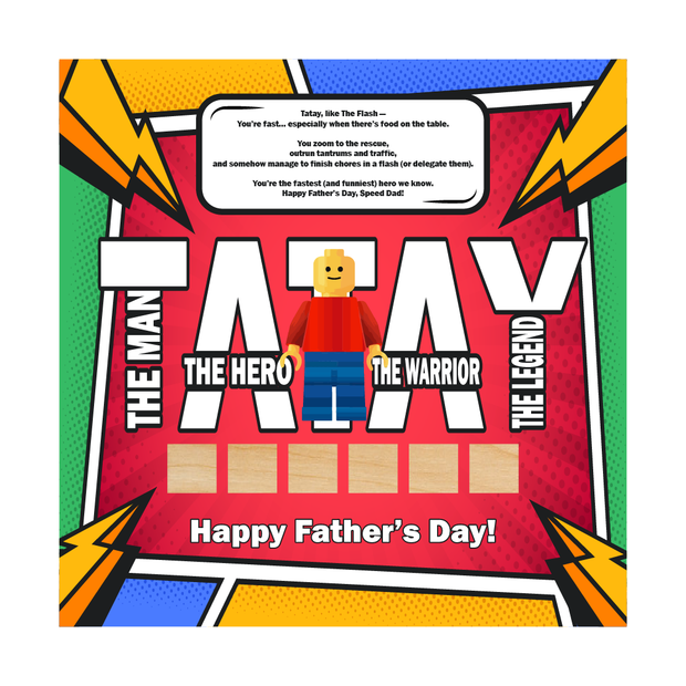 Father’s Day LEGO-Inspired Superhero Frame