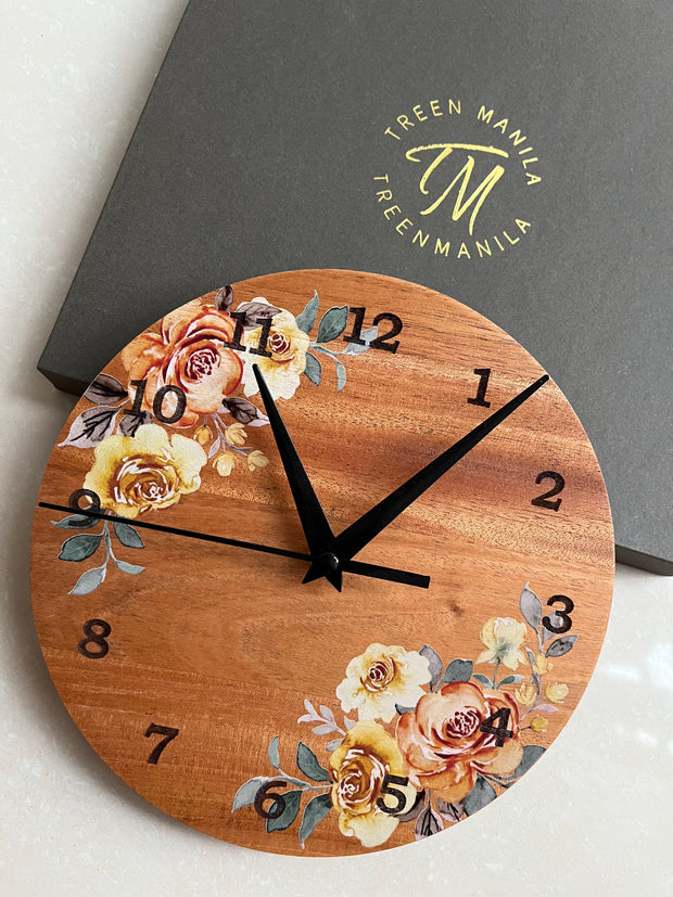 Painted Letters & Florals - Pallet Clock