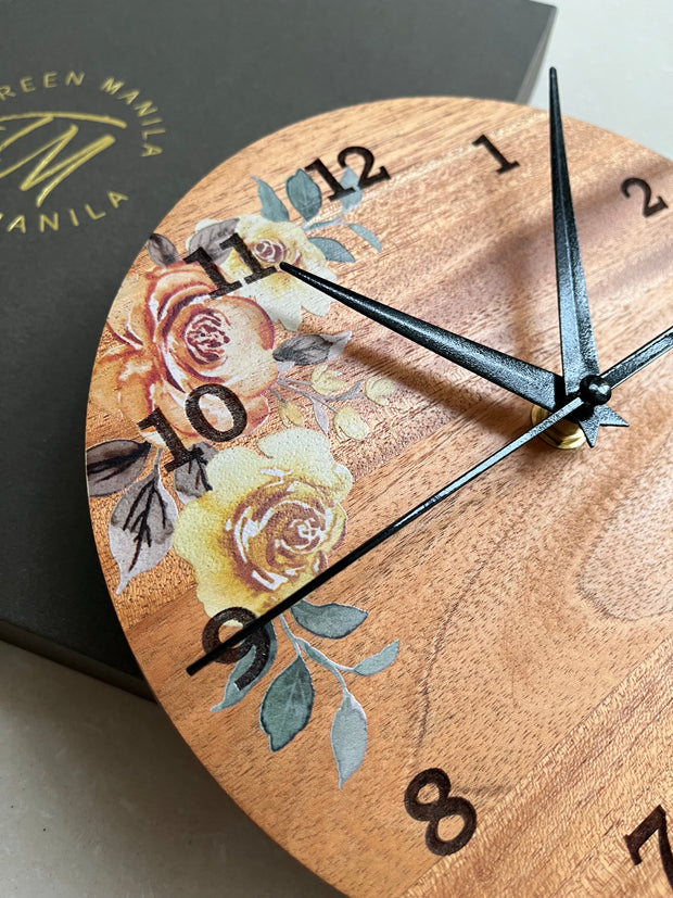 Painted Letters & Florals - Pallet Clock