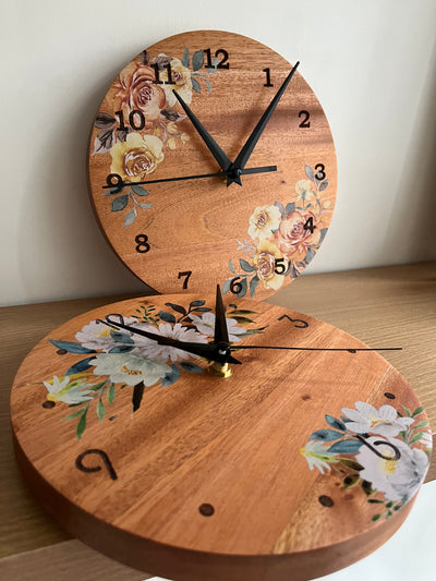 Painted Letters & Florals - Pallet Clock