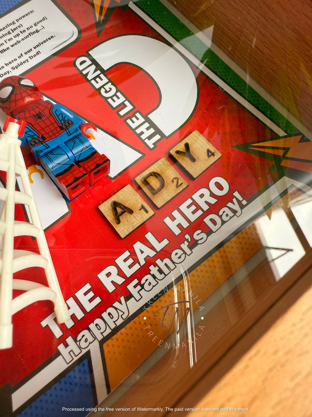 Father’s Day LEGO-Inspired Superhero Frame