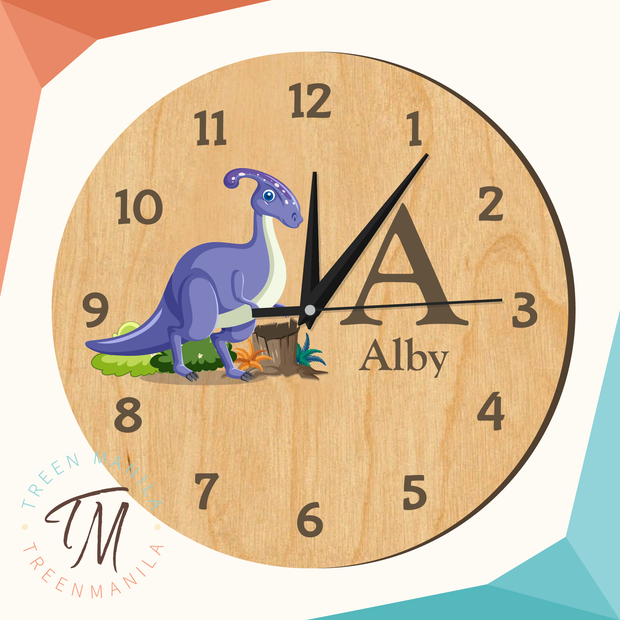 Kids Clock - Dino Theme