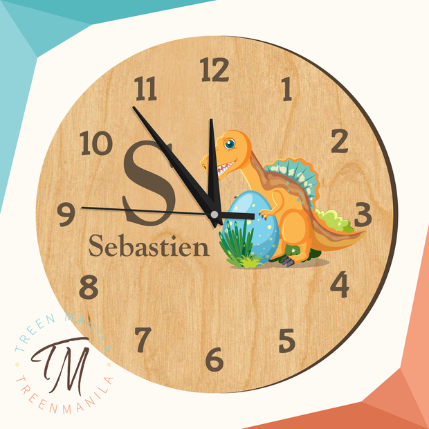 Kids Clock - Dino Theme