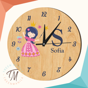 Kids Clock - Princess Theme