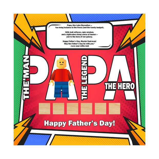 Father’s Day LEGO-Inspired Superhero Frame