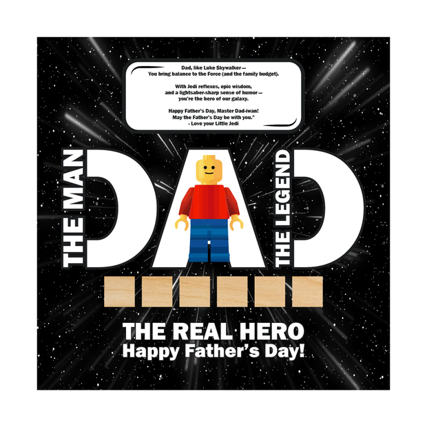 Father’s Day LEGO-Inspired Superhero Frame