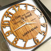 Ava Number Cut Clock - Wood