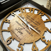 Ava Number Cut Clock - Wood