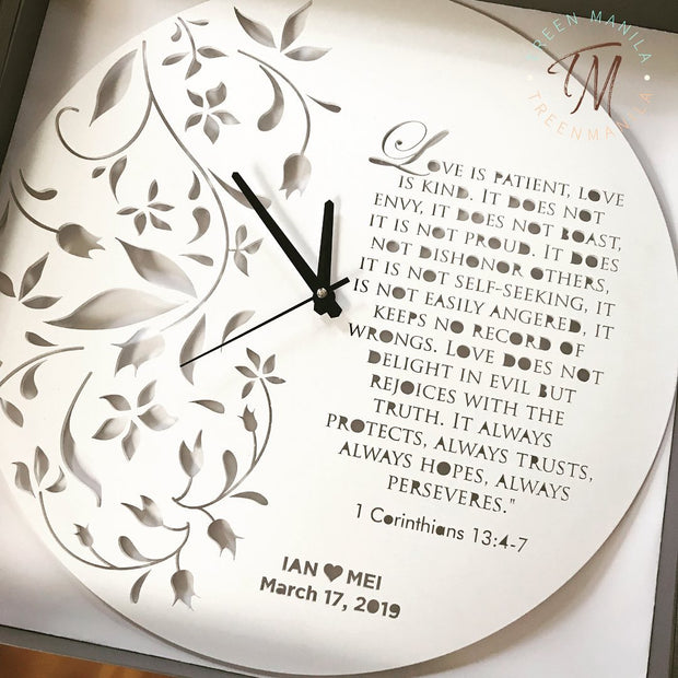Eve Floral Clock - Acrylic