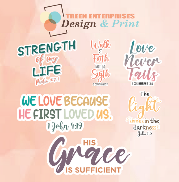 D&P Bible Verse stickers Set
