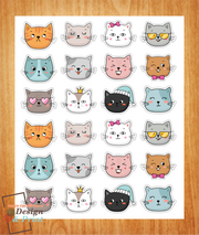 D&P Cute Cat Sticker Collection