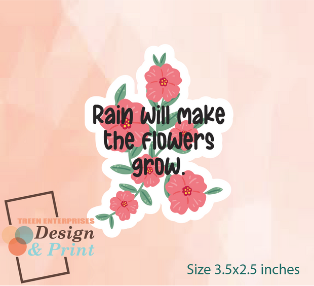 D&P Flower Quotes Sticker Set