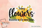 D&P Flower Quotes Sticker Set