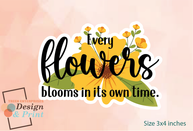 D&P Flower Quotes Sticker Set