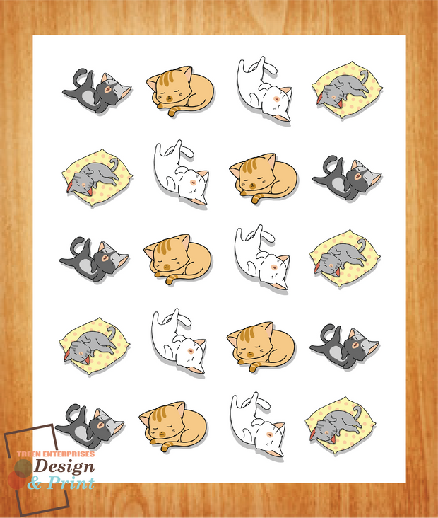 D&P Cute Cat Sticker Collection