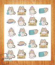 D&P Cute Cat Sticker Collection