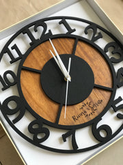 Number Cut Clock - Double Layer