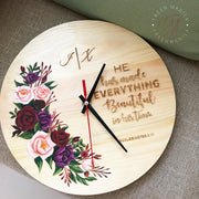 Painted Letters & Florals - Pallet Clock