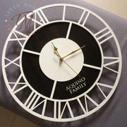 Roman Numeral Clock - Double layer Wood