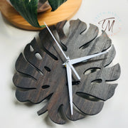 Monstera Wooden Clock