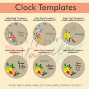 Painted Letters & Florals - Pallet Clock