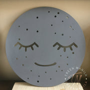 Sleepy Cloud Face Wall Clock or Decor