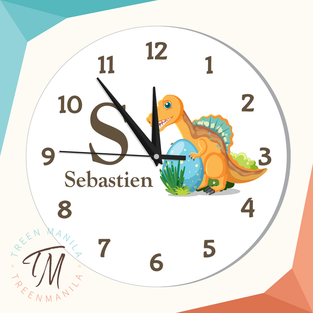 Kids Clock - Dino Theme