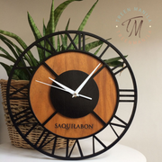Roman Numeral Clock - Double layer Wood