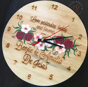 Painted Letters & Florals - Pallet Clock