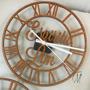 Roman Numeral Cut Out Clock