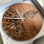 Eve Floral Clock - Wood