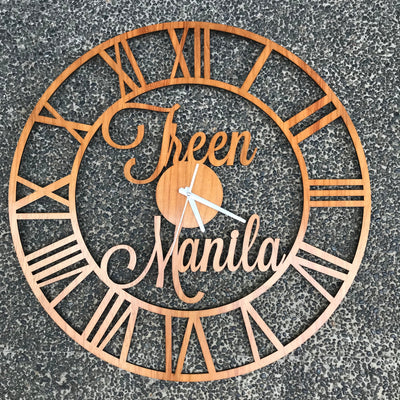 Roman Numeral Cut Out Clock