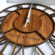 Roman Numeral Clock - Double layer Wood