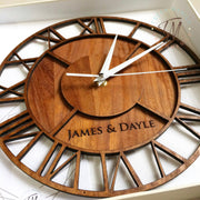 Roman Numeral Clock - Double layer Wood