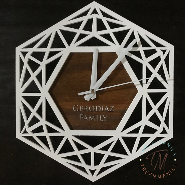 Modern Hexagon Clock